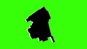 green screen 3d map of Delft in the netherlands video