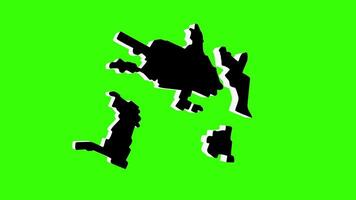 green screen 3d map of Chavusy in Belarus video