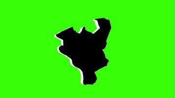 green screen 3d map of Zwolle in the netherlands video
