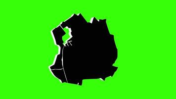 green screen 3d map of Almelo in the netherlands video