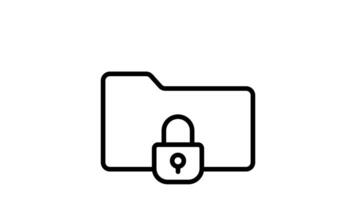 Animated Locked Folder Icon for Secure Files video