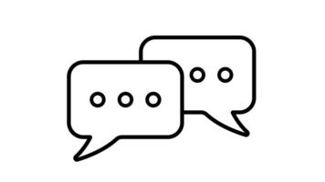 Animated two speech bubbles with dots perfect for dialogue scenes. video