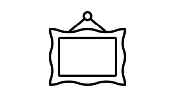 Animated a simple black and white drawing of a picture frame video