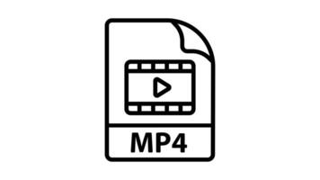 Animated MP4 File Icon for Content video