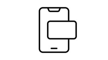Animated smartphone with a play button ready for your video