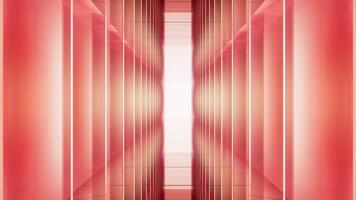 Red neon tunnel and light background, abstract and technology concept, 3d rendering. video