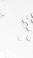 A white background with hexagonal shapes. Vertical looped animation 03 video