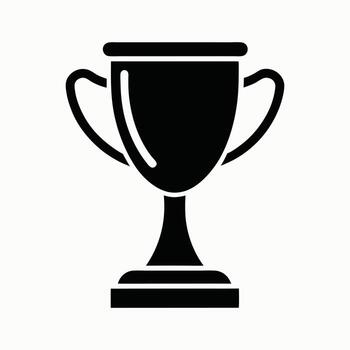 Winner trophy cup icon for success and achievement vector