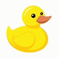 Rubber duck icon with cartoon style and bright color vector