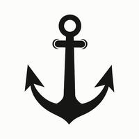 Anchor icon design in bold style for marine themes vector