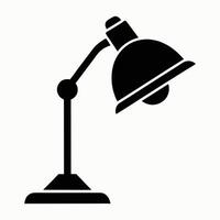 Reading desk lamp icon with stand and bulb design vector