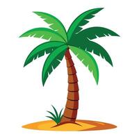 Palm tree icon representing tropical vacation and island getaway vibes vector