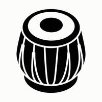 Bold hand drum instrument tab icon with vertical line detailla vector
