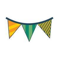Colorful triangular bunting flags illustration for festive decoration vector