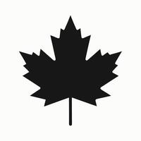 Maple leaf silhouette representing autumn or national symbol vector