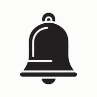 Bell Icon Set in Black Silhouette for Alert and Notification Design vector