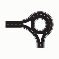 tor IHighway and Road lane Veccons with Multiple Lanes and Road Markings, Curved Road and Traffic Lane Silhouettes for Maps and Navigation Graphics vector