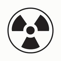 Black radioactive symbol used for hazard and safety signs vector