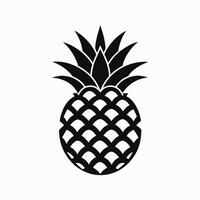 Pineapple fruit silhouette representing tropical and summer vibes vector