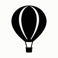 Hot air balloon floating silhouette in minimalist design vector
