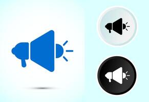 Megaphone icon design illustration, Loudspeaker icon, Shout announce sign in color black and white vector
