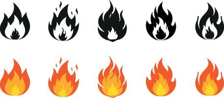 High Quality Fire Flame Graphics vector