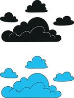 Clean Cloud Graphics for Web and Print vector