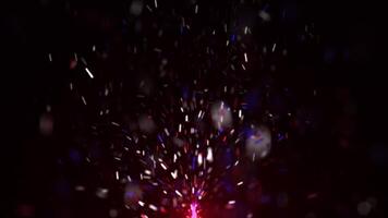 4th of July red, white and blue sparks exploding from a pyrotechnic sparkler. Full HD and looping festive celebration background for Independence Day video