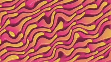 A vibrant colorful repeating wavy pattern of shiny peachy pink and orange morphing organic blob shapes. Full HD and looping abstract motion background animation. video