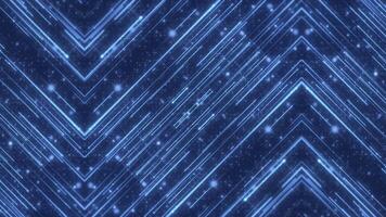 Abstract background animation with a pattern of shiny glittering particles and glowing blue shooting stars. Full HD and looping blue particles background video