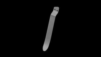 Pocket Clip Rotating on a Transparent Background. Seamless Loop. 4K video
