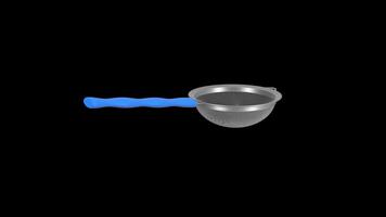 Tea Strainer Rotating on a Transparent Background. Seamless Loop. 4K video