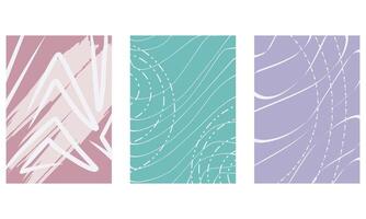 set of abstract geometric backgrounds vector