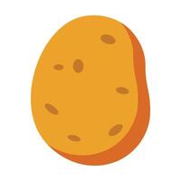 Simple whole potato illustration with clean shapes and warm earthy colors, ideal for educational materials, food packaging, healthy eating promotions, and farming content vector