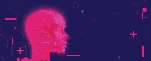 Concept of artificial intelligence and machine learning vector