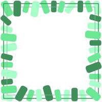 Green, light green and white background color with stripe line shape. Square frame, boarder for text, picture, advertisement. Rectangular shapes like stickers. Empty space vector
