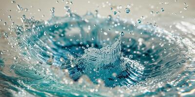 Circular Water Splash Captured in Dynamic Motion photo