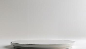 A circular ceramic platform with a matte finish photo