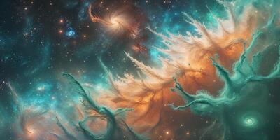 An image of a nebula with stars and clouds photo