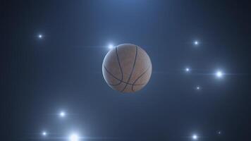 Basketball Scoring in Slow Motion with Camera Flashes in Background video