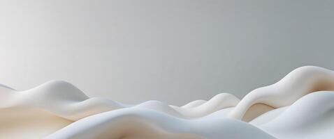 3d rendering of a mountain range with white waves photo