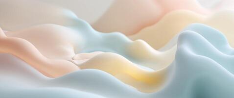 Abstract pastel gradient with smooth rounded shapes art photo