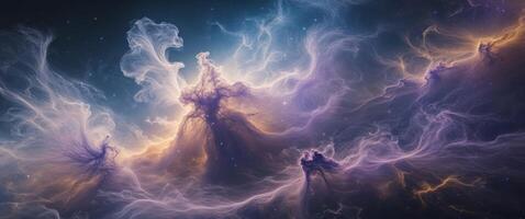 Cosmic Nebula A Stunning Celestial Abstract Background Image. photo
