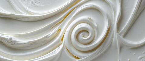 Creamy Texture Background with Swirls and Smooth Surface Art. photo
