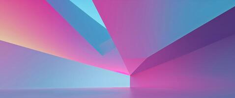 Modern geometric abstract background in gradient blue and magenta tones photo