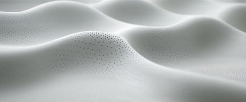 Subtle gray undulating surface with evenly distributed perforations. photo