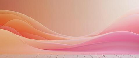 Abstract Orange and Pink Gradient Background Studio Backdrop Smooth Color Transition. photo