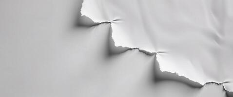 Torn White Paper Texture Background Design Abstract. photo