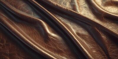 Texture of a fine brown leather surface using as background or header photo