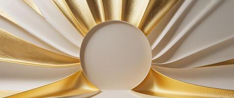 Luxury gold gradient structure background with textured rays photo